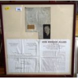 FRAMED LETTERS WITH SIGNATURE OF IVAN MAISKY USSR AMBASSADOR TO GREAT BRITAIN DURING MOST OF THE