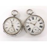 Silver fusee lever pocket watch, Chester 1888, unsigned movement, no. 82043, the dial inscribed '