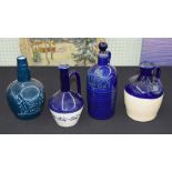Royal Doulton 'Seagers Special Dry Gin' flagon with stopper, 9.5" high, together with two other