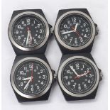 Four MWC quartz wristwatches (not currently functioning and sold as seen)