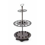 Revolving metal two tier stick stand, 22.5" high
