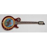 Novelty 'souvenir of canada' electric guitar, for restoration, hard case