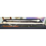 Angling Interest - good Hardy Bros 'Alnwick Greenheart' fly fishing rod, 13', three piece rod