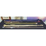 Angling Interest - Bruce & Walker 13' carbon salmon rod, three piece, canvas bag. Together with