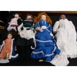 Collection of bisque head dolls - including Hildegard Gunzel, Neu Bach and Jubilee Mold Co.