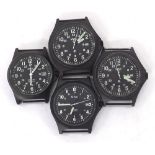 Four MWC quartz wristwatches (not currently functioning and sold as seen)