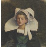 Arthur Romilly Fedden R.B.A (1875-1939) - Breton Girl, wearing traditional costume,signed, also