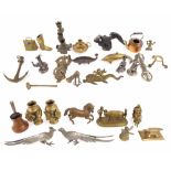Assorted interesting metalware to include bronze and brass vases, figures, ornaments etc