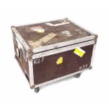 Bulldog Cases flight case on wheels, no. K27, bearing a selection of cargo labels, enclosing multi-