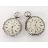 Silver fusee lever pocket watch, Chester 1888, the movement signed E. Wise, Manchester, no. 27953,