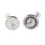 Eberhard nickel cased pocket watch; also an Ingersoll pocket watch (glass loose) (2)