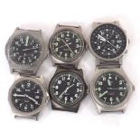Six MWC quartz wristwatches to include one chronograph example (not currently functioning and sold