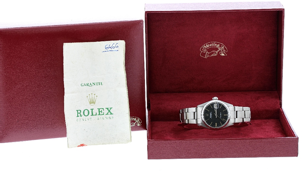 Rolex Oysterdate Precision mid-size stainless steel bracelet watch, ref. 6466, circa 1973, serial