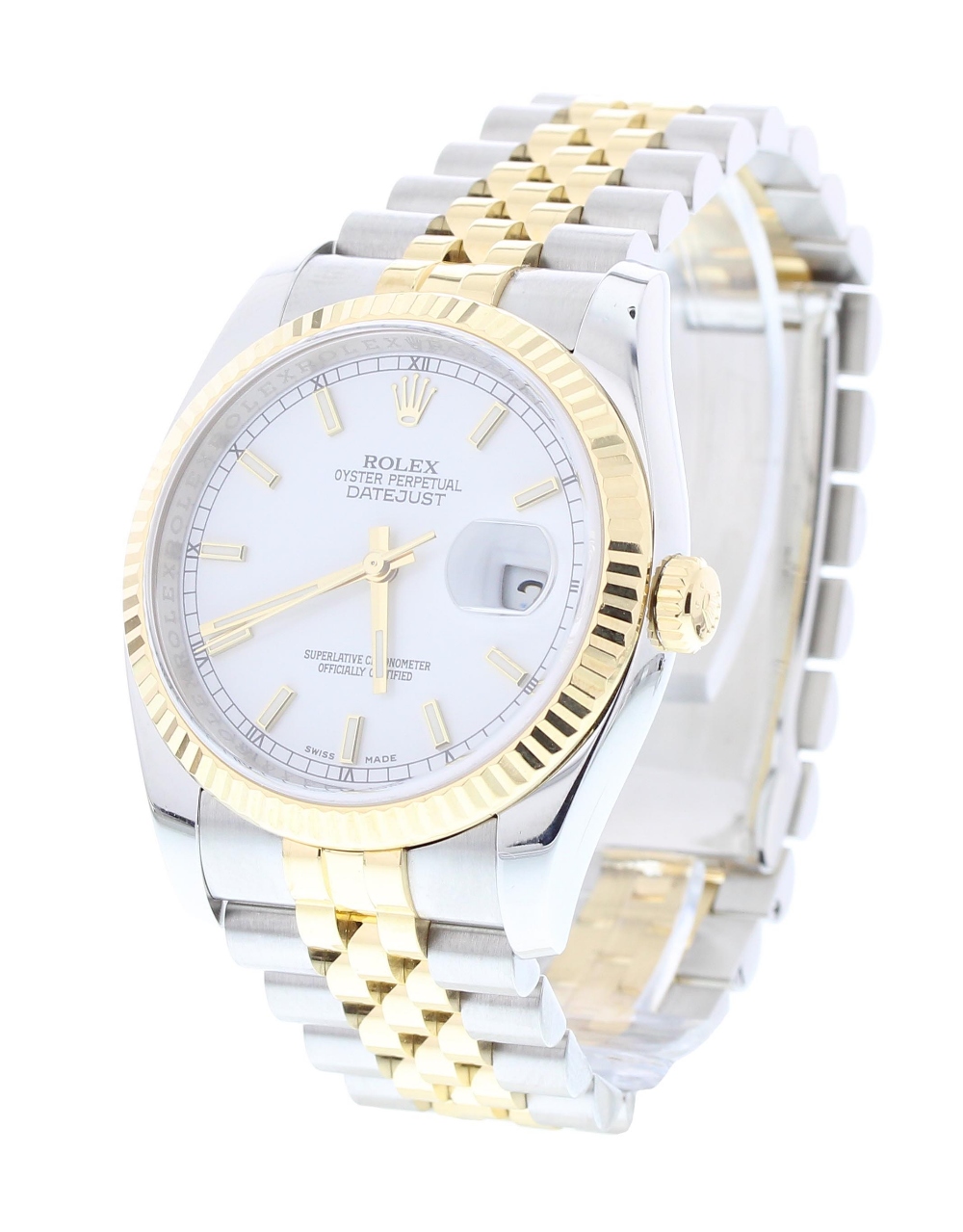 Rolex Oyster Perpetual Datejust 36 gold and stainless steel gentleman's bracelet watch, ref. 116233, - Image 3 of 7