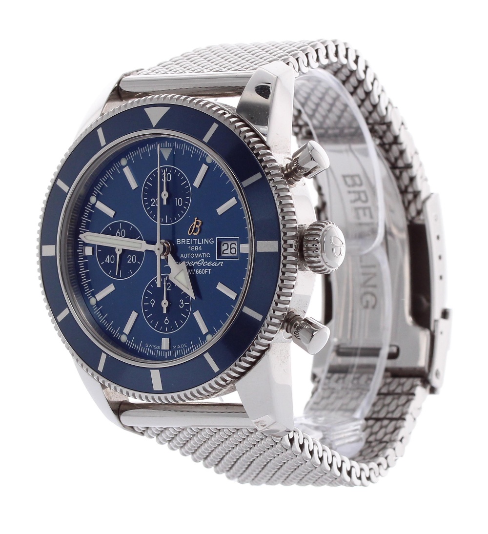 Breitling SuperOcean Heritage chronograph stainless steel gentleman's bracelet watch, ref. A13320, - Image 3 of 7
