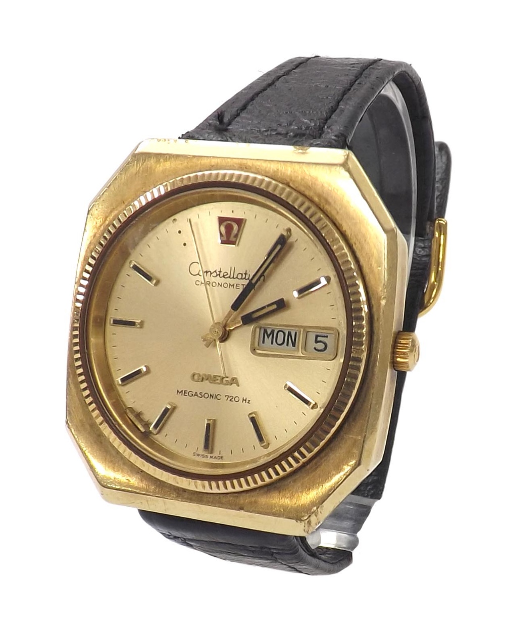 Omega Constellation Chronometer Megasonic 720Hz gold plated and stainless steel gentleman's