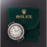 Rare Rolex 'Pre-Oyster' Hermetic silver wire-lug wristwatch, ref. 397, import hallmarks London 1923,