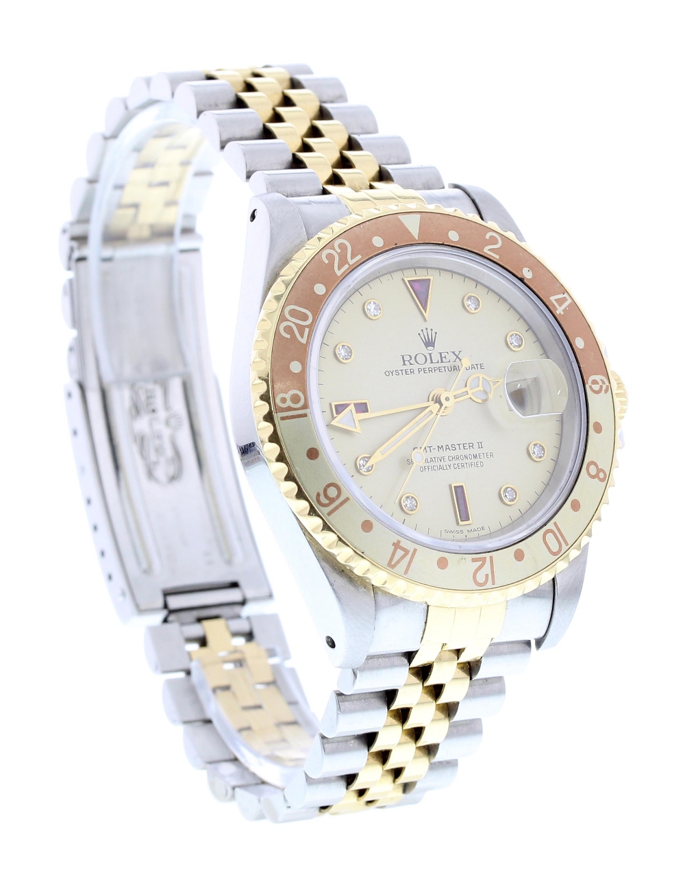 Rolex Oyster Perpetual GMT-Master II "root-beer" gold and stainless steel gentleman's bracelet - Image 7 of 9