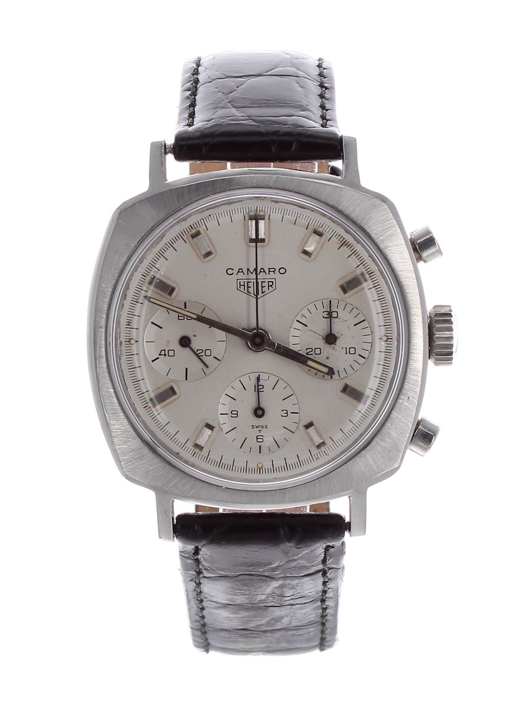 Heuer Camaro chronograph stainless steel gentleman's wristwatch, ref. 7220, circa 1960s, serial