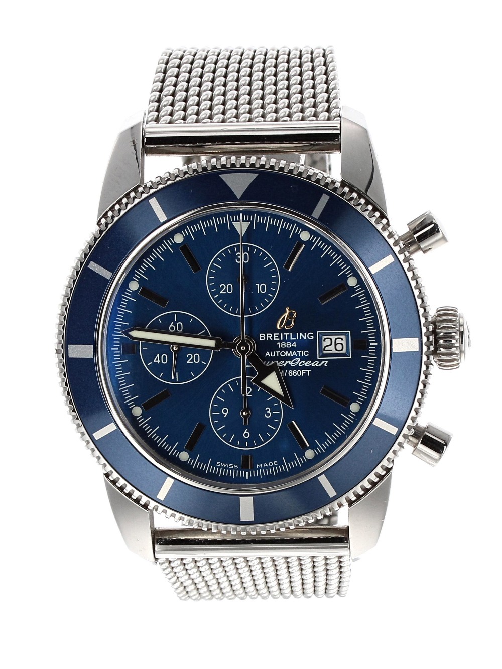 Breitling SuperOcean Heritage chronograph stainless steel gentleman's bracelet watch, ref. A13320, - Image 2 of 7