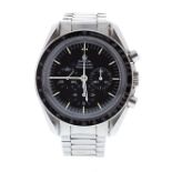 Omega Speedmaster Professional chronograph 'Moon' stainless steel gentleman's bracelet watch, ref.