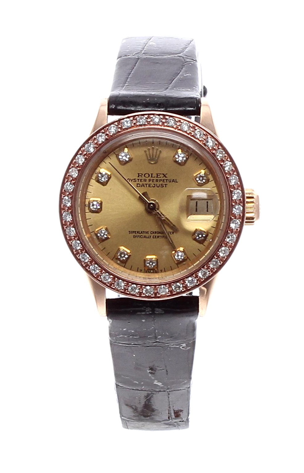 Rolex Oyster Perpetual Datejust 18ct lady's wristwatch, ref. 6517, circa 1971, serial no. 291xxxx,