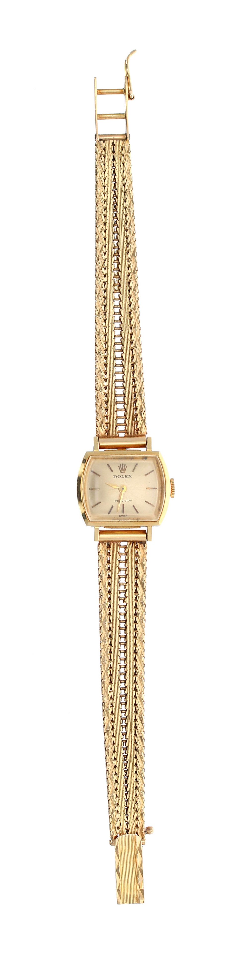 Rolex Precision 18k lady's bracelet watch,
