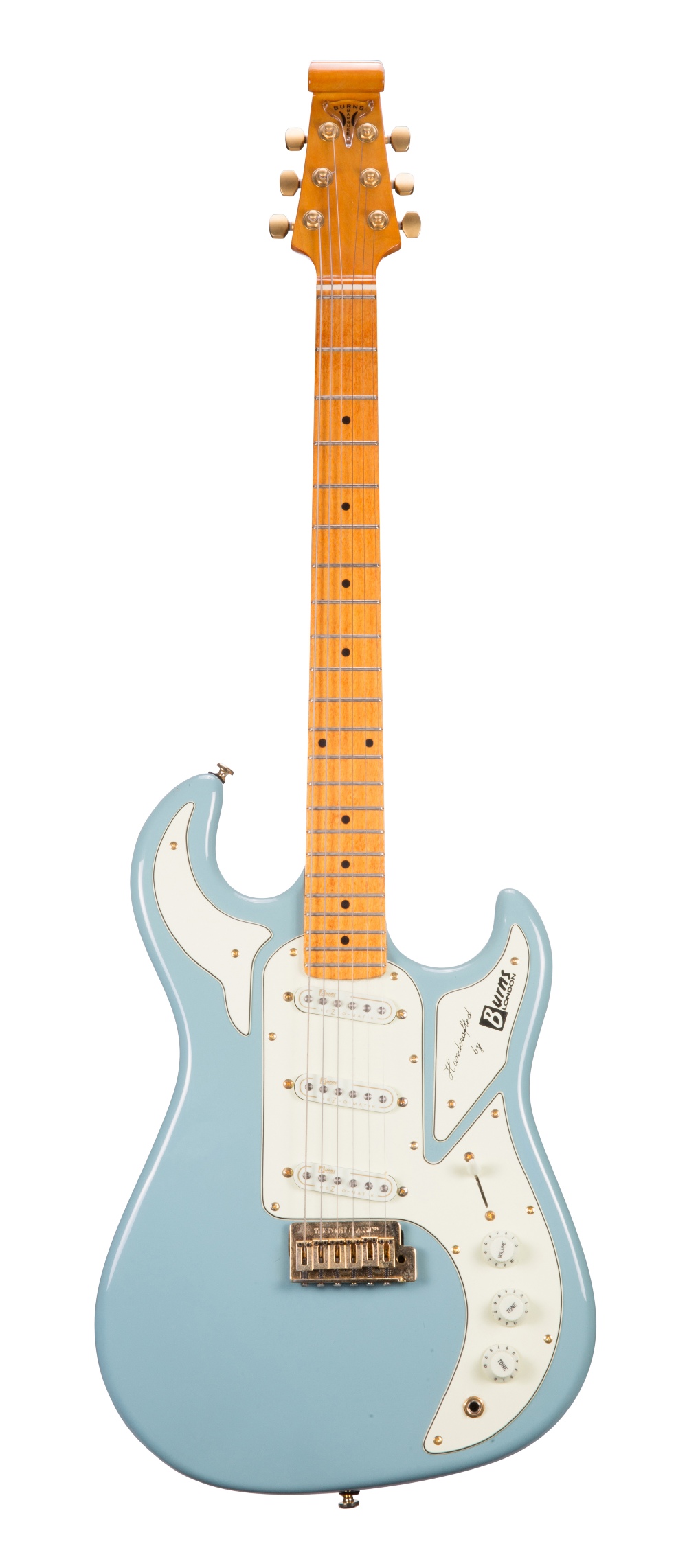 Burns Club Series Marquee electric guitar, ser. no. 20xxx11; Finish: blue; Fretboard: maple;