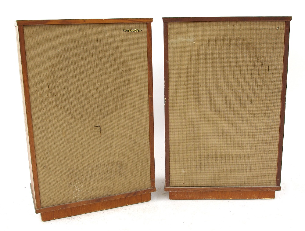 Pete Overend Watts (Mott the Hoople) - large pair of vintage Tannoy speakers, with teak cabinets