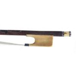 Interesting early silver and ivory mounted violin bow possibly by a member of the Dodd family, the