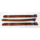 Thirty part machined pernambuco violin bow sticks of various grades (30)