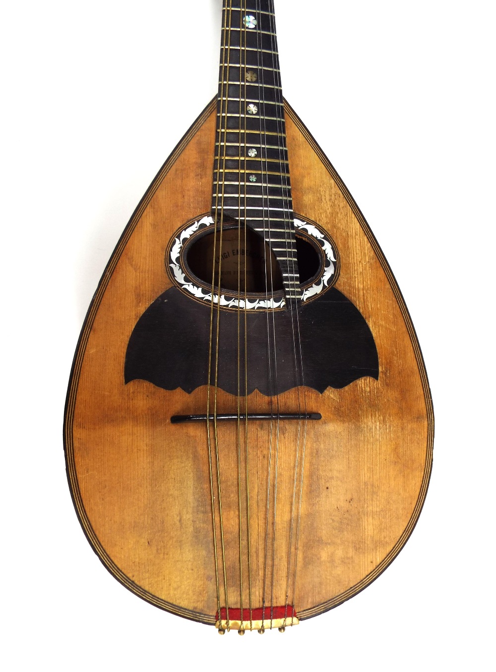 Fine Neapolitan mandolin by and labelled Luigi Embergher, Fabricante d'istrumenti a Corda, via dei - Image 2 of 2