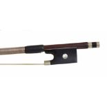 German nickel mounted violin bow, 62gm
