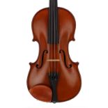 Good French violin of the Collin-Mezin School labelled Storini, Anno 1922, the two piece back of