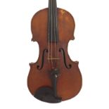 Violin labelled C.A. Miremont, fecit Parisiis, Anno Dni, 1881, 13 15/16", 35.40cm