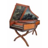 French two-manual harpsichord by Sébastien Garnier, Paris, 1747, the case side veneered with