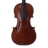 German violin labelled Adolf Durenzy, 14 1/16", 35.70cm