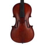 Early 20th century Stradivari copy violin, 14 3/16", 36cm