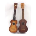 1950s Harmony ukulele; together with an unbranded Japanese made ukulele (2)