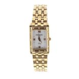 Raymond Weil Geneve Tango rectangular gold plated lady's bracelet watch, ref. 5971, rectangular