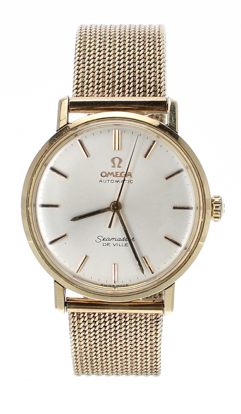 Omega Seamaster DeVille automatic gold plated and stainless steel gentleman's bracelet watch,