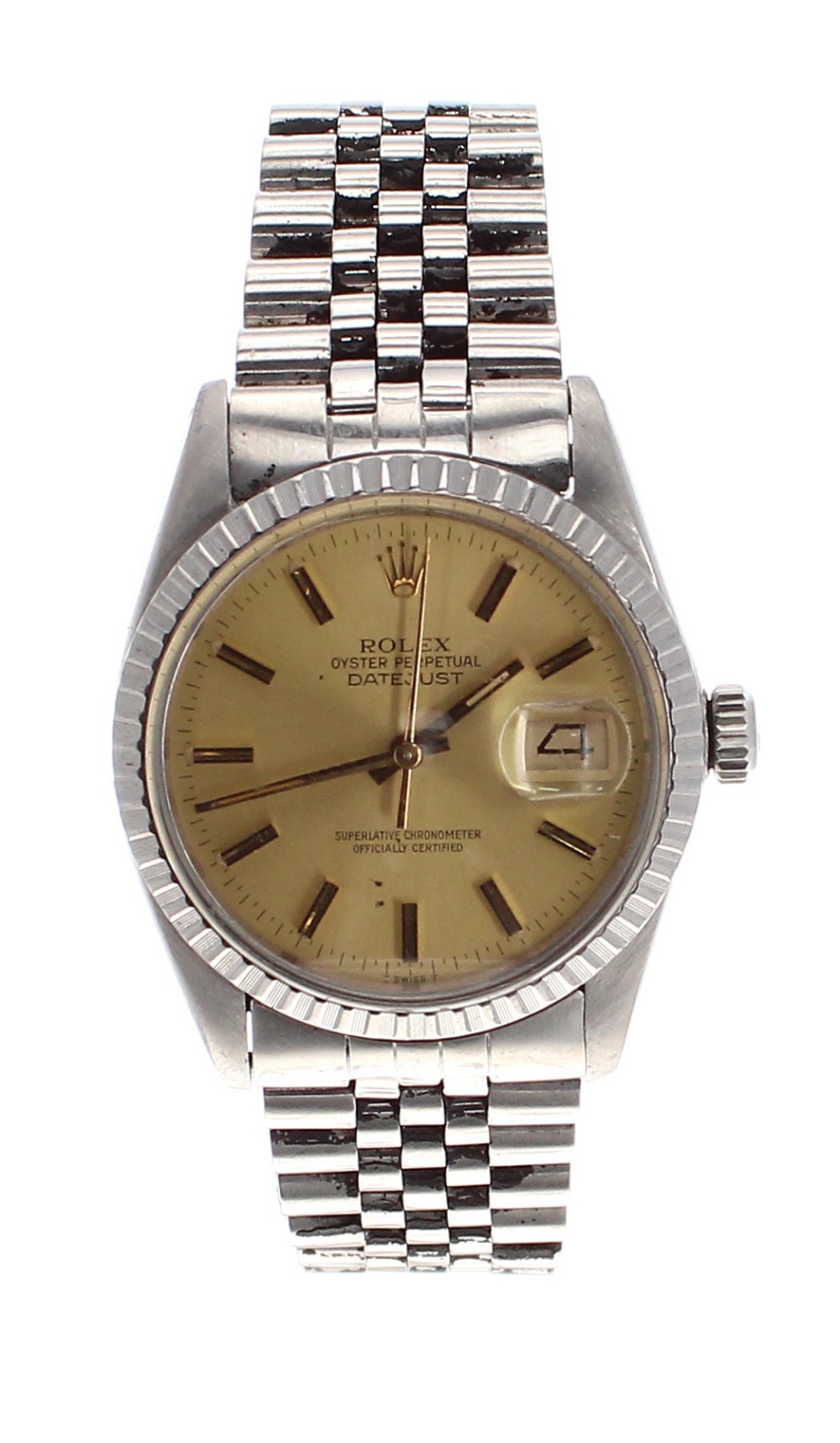 Rolex Oyster Perpetual Datejust stainless steel gentleman's bracelet watch, ref. 16000, ser. no.