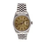 Rolex Oyster Perpetual Datejust stainless steel gentleman's bracelet watch, ref. 16000, ser. no.