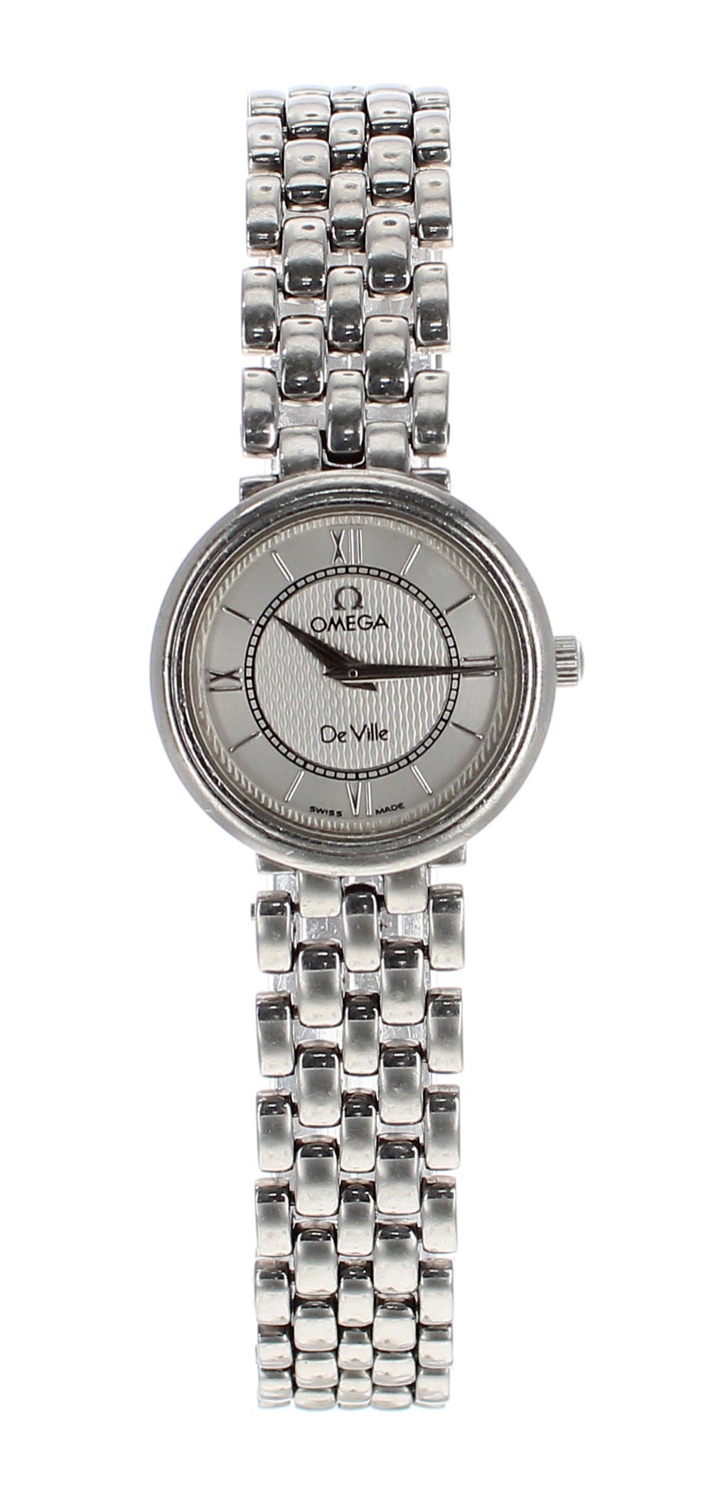 Omega DeVille stainless steel lady's bracelet watch, ref. 795 1471, no. 5585xxxx, circa 1995,