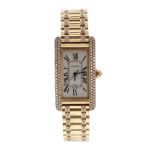 Cartier Tank Américane 18k automatic diamond set bracelet watch, ref 1725, serial no. PL1xxxx,