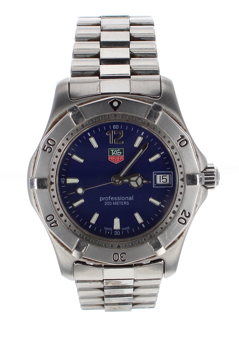 Tag Heuer 2000 Series Professional 200m mid size stainless stele gentleman's bracelet watch, ref.