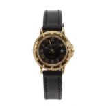 Raymond Weil Tango gold plated and stainless steel lady's wristwatch, ref. 5360, circular black