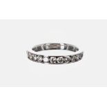 Full 18k white gold diamond eternity ring, round brilliant-cut, estimated 1.00ct approx, band