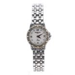 Raymond Weil Geneve Tango bicolour lady's bracelet watch, ref. 5860, circular mother of pearl dial