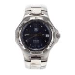 Tag Heuer Kirium 200m stainless steel gentleman's bracelet watch, ref. WL111F-0, blue dial, rotating